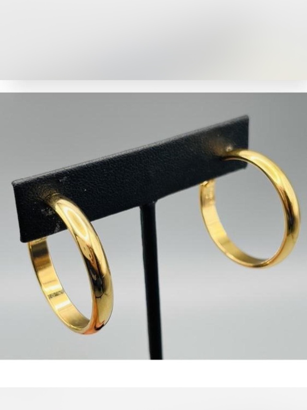 Monet Shiny Gold Hoop Earrings - Women Jewelry